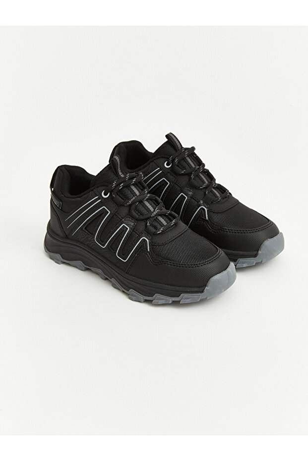 Lcw Steps Black Thick Soled Boys' Trekking Shoes