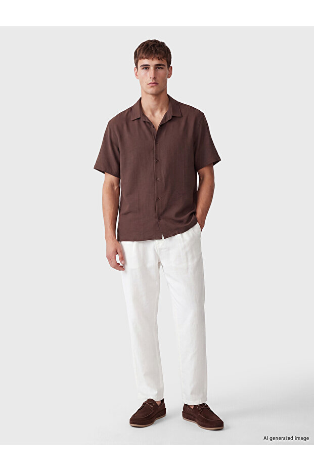 Lcw Vision White Relax Fit Men's Pleated Trousers