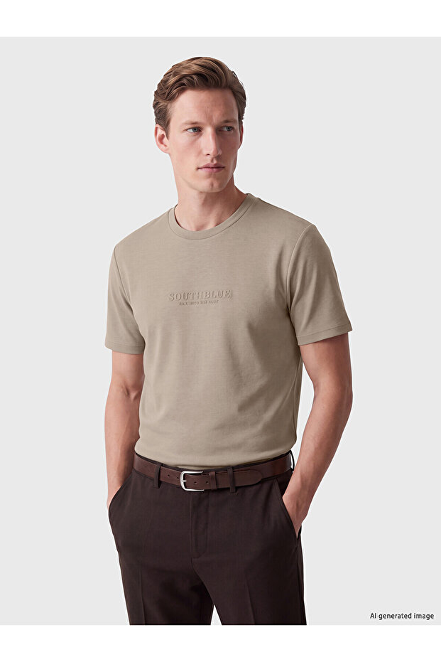 Southblue Gray Crew Neck Men's T-Shirt