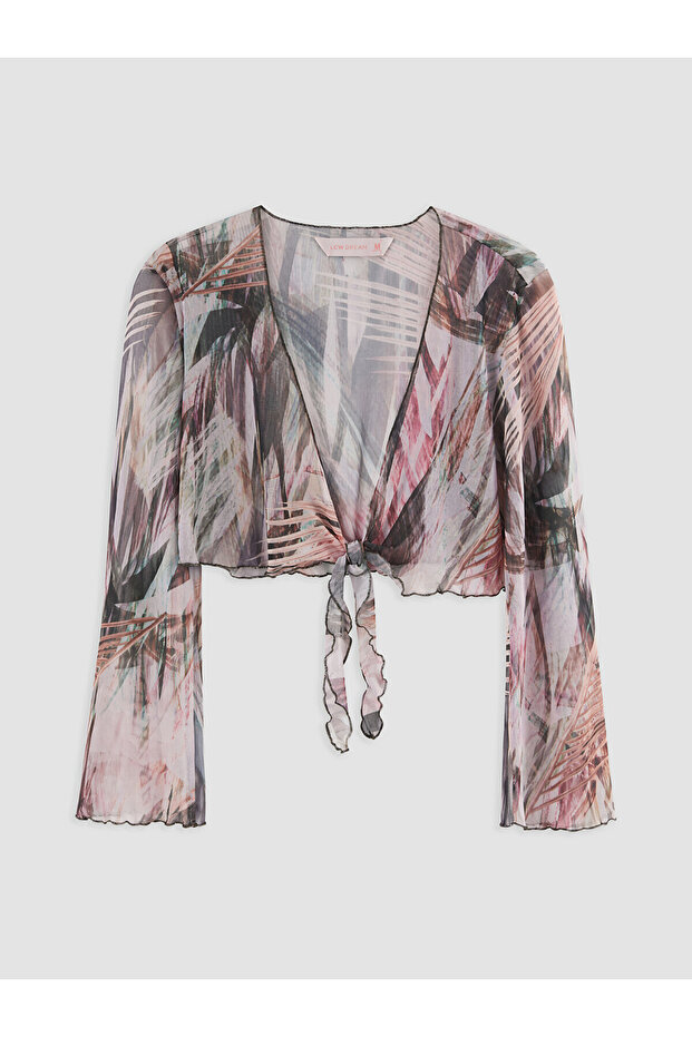 Lcw Dream Mixed Patterned Women's Tulle Beach Blouse