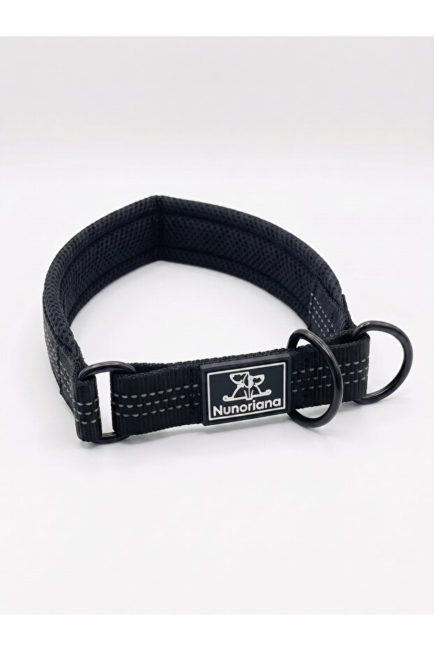 Anti-Pull Dog Training Collar - Reflective Soft Textured Black