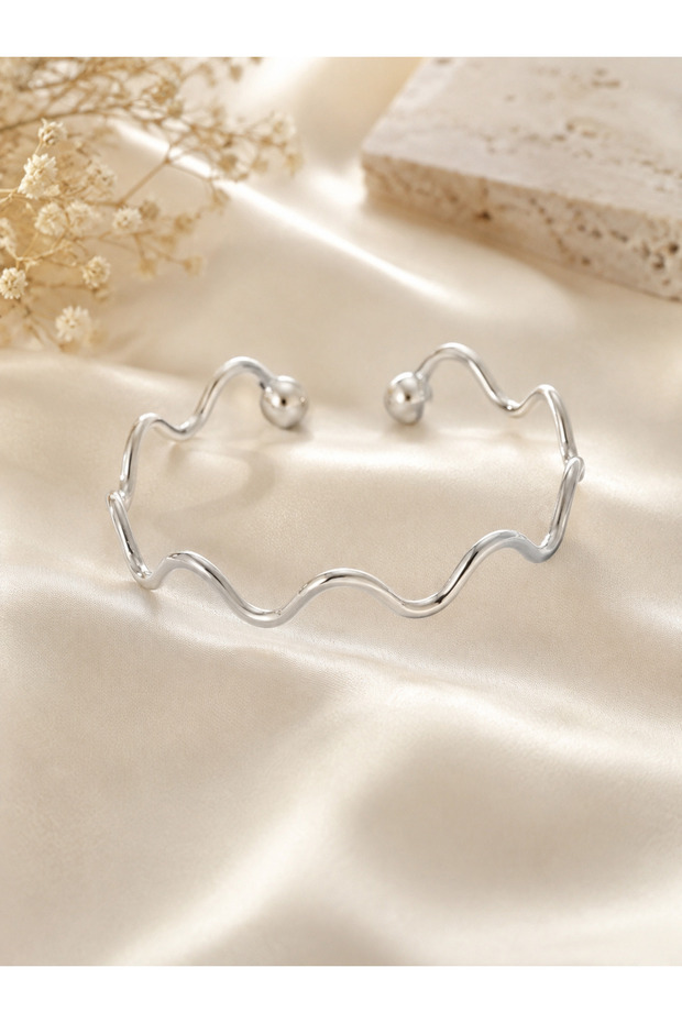 Women's Zigzag Model Adjustable Cuff Bracelet