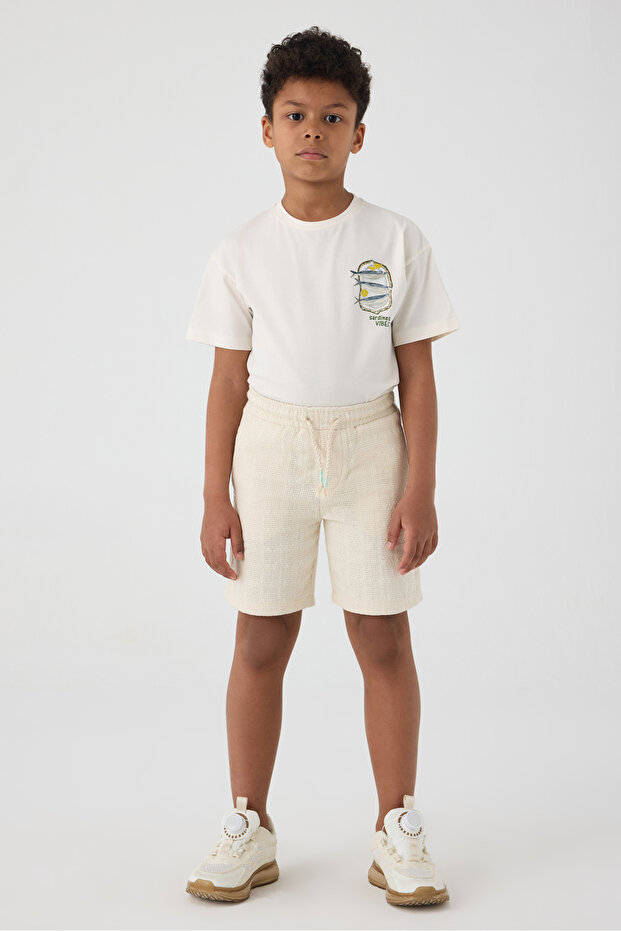 Boy Ecru Shorts