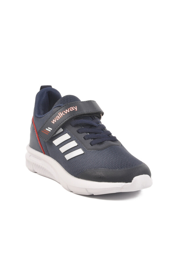 Navy Blue Velcro Mesh Comfortable Unisex Children's Sports Shoes Sneaker