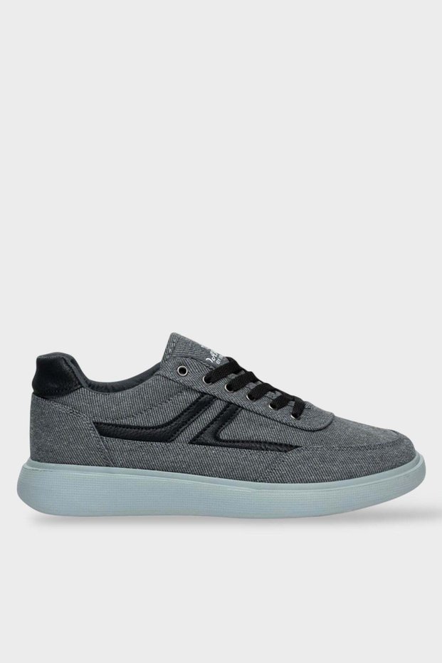 Men's Linen Gabardine Fabric Sneaker Shoes Smoked