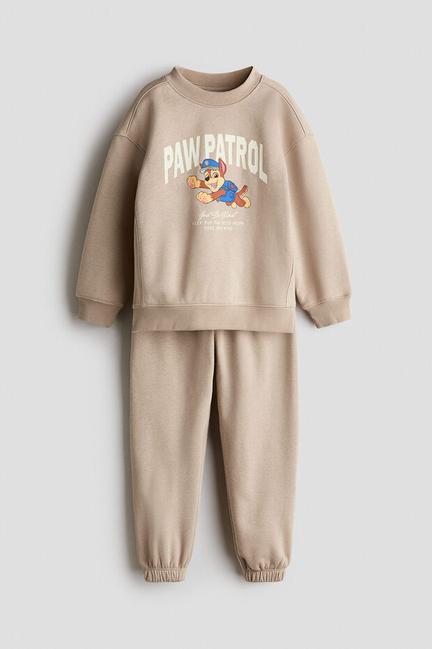 2 Parçalı Baskılı Sweatshirt Set