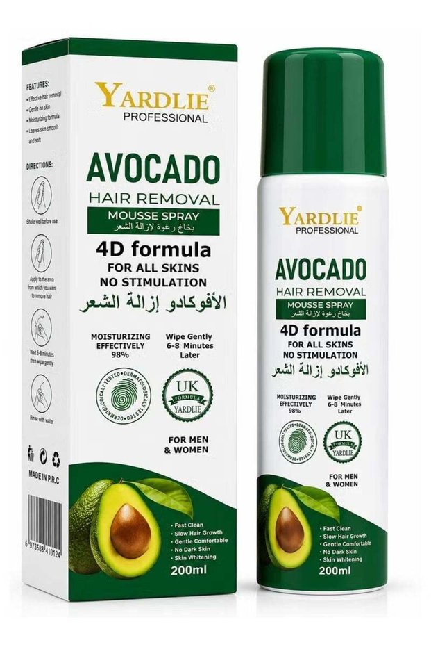 Avocado Hair Removal Mousse Spray 4D Formula 200ml