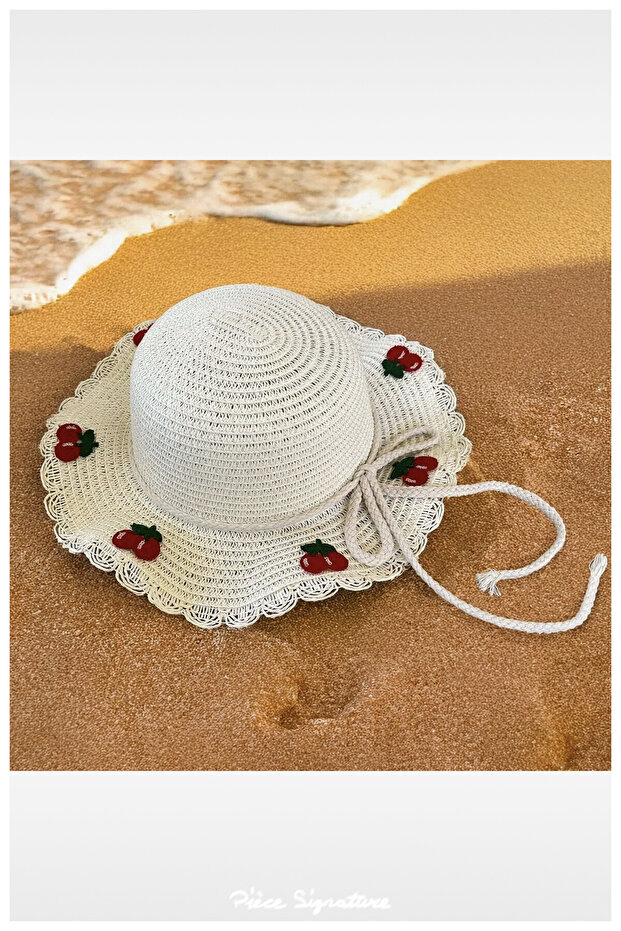 Plain Luxury Straw Girl's Hat (Age 3-7)