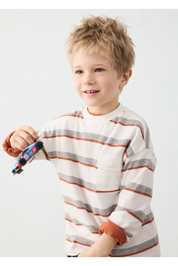 Cream Boy's Long Sleeve T-Shirt 4008