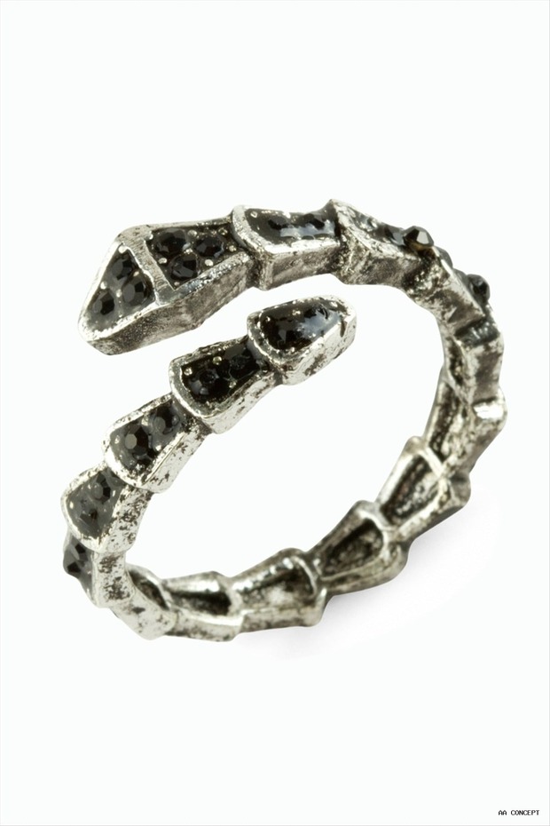 Concepta Snake Stone Metal Ring (234127) Silver Color