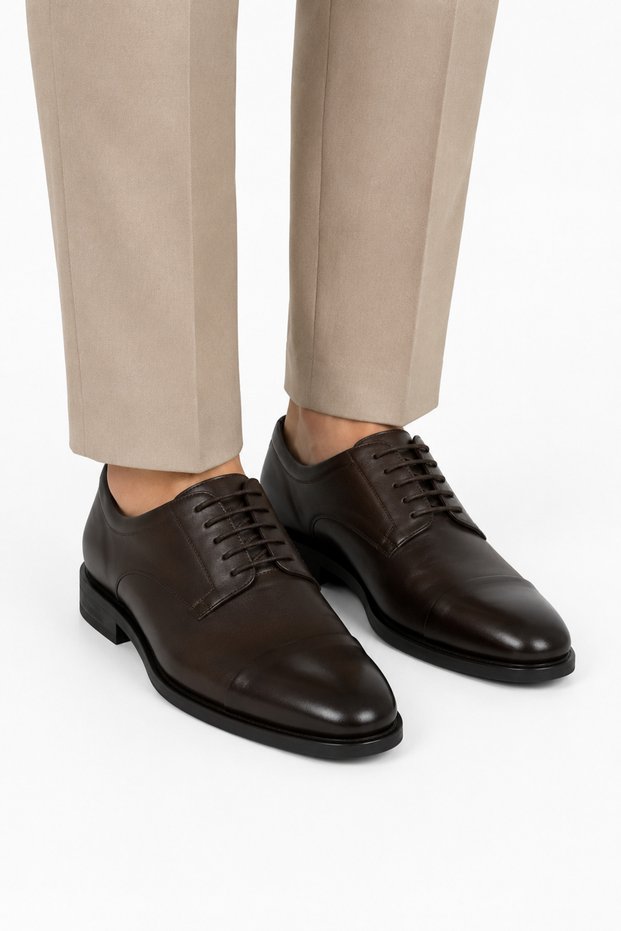 Men's Thermo Sole Genuine Leather Shoes Brown