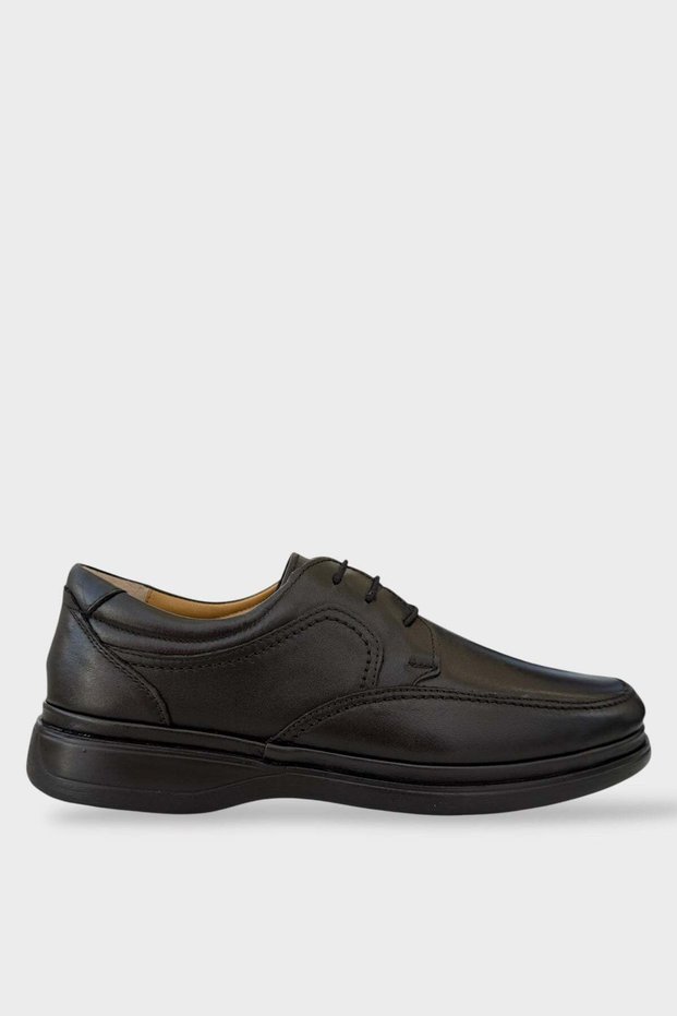 Men's Orthopedic Comfort Sole Genuine Leather Shoes Black