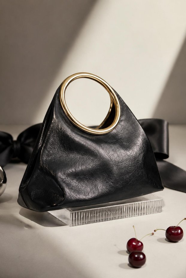 Women's Siena Metal Ring Handle Hand and Shoulder Bag