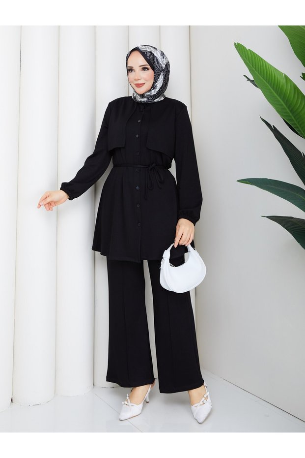 Loyşo Modal Double Set Black