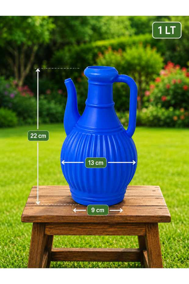 1 Liter Water Jug Without Lid, Plastic Jug for Garden Washing and Daily Use