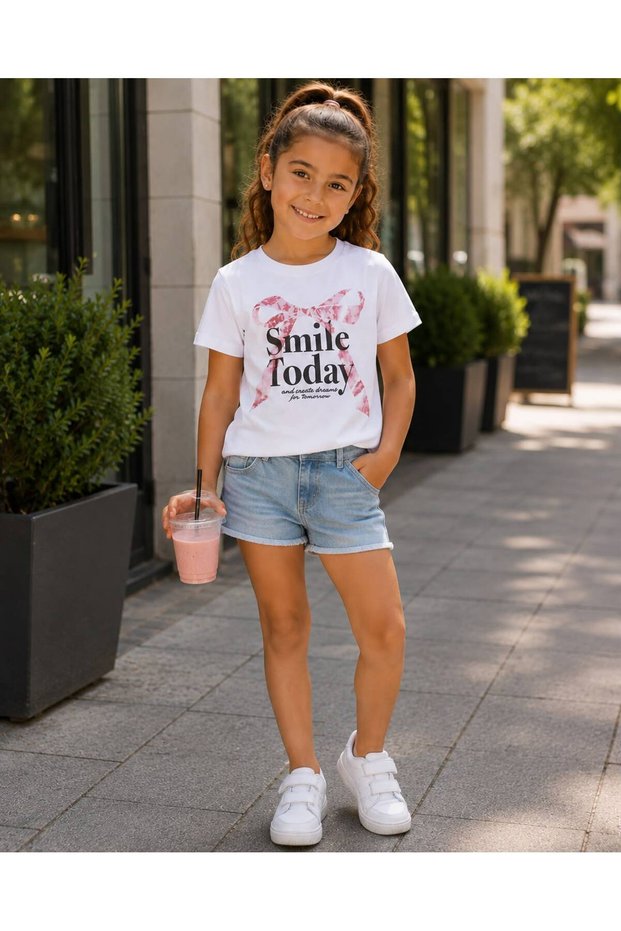 Girls' Cotton Printed T-Shirt