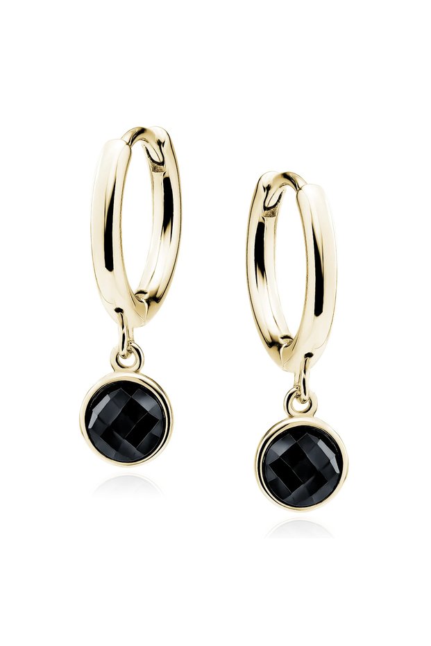 Silver Earrings - Crystal Drop