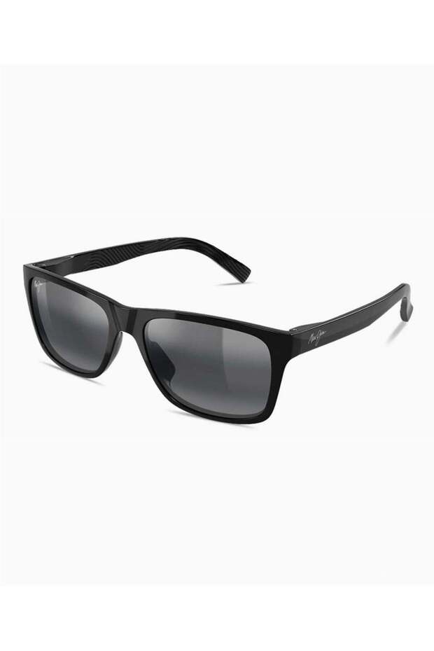 Kōwelo Rectangle PolarizedPlus2® Sunglasses, Neutral Grey Lenses, Shiny Black Frame