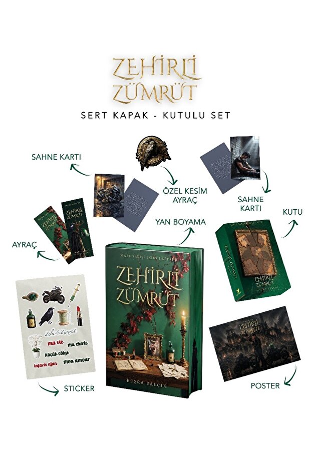 Zehirli Zümrüt (Set with Side Painted Box)