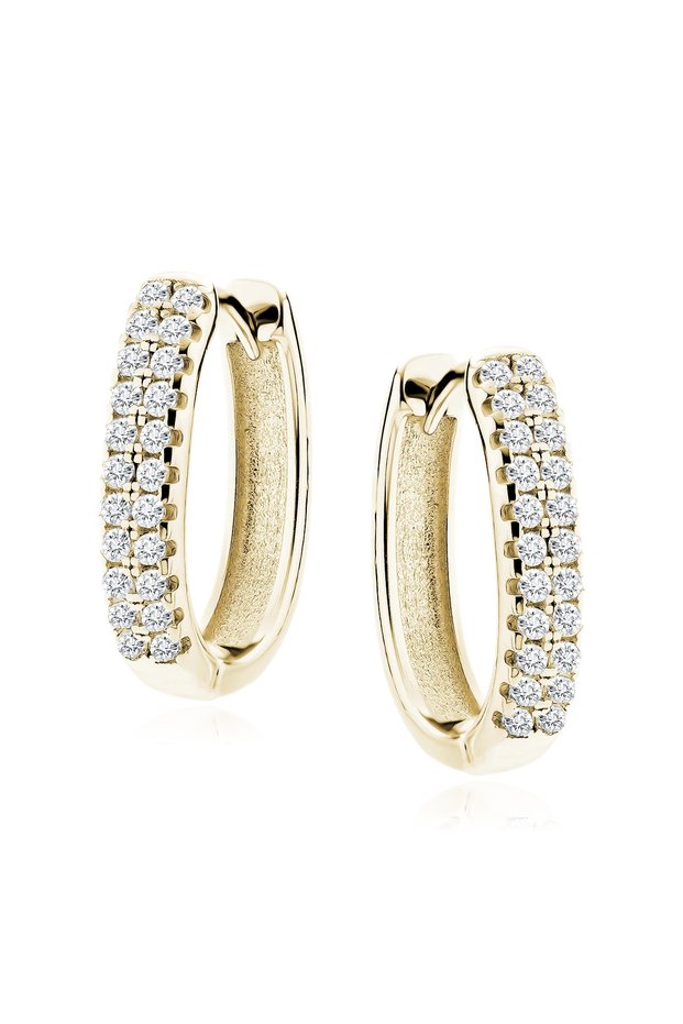 Silver earrings with zircons - Elysia
