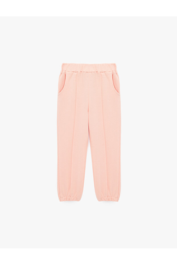 Cotton Pocketed Regular Waist Ribbed Jogger Sweatpants