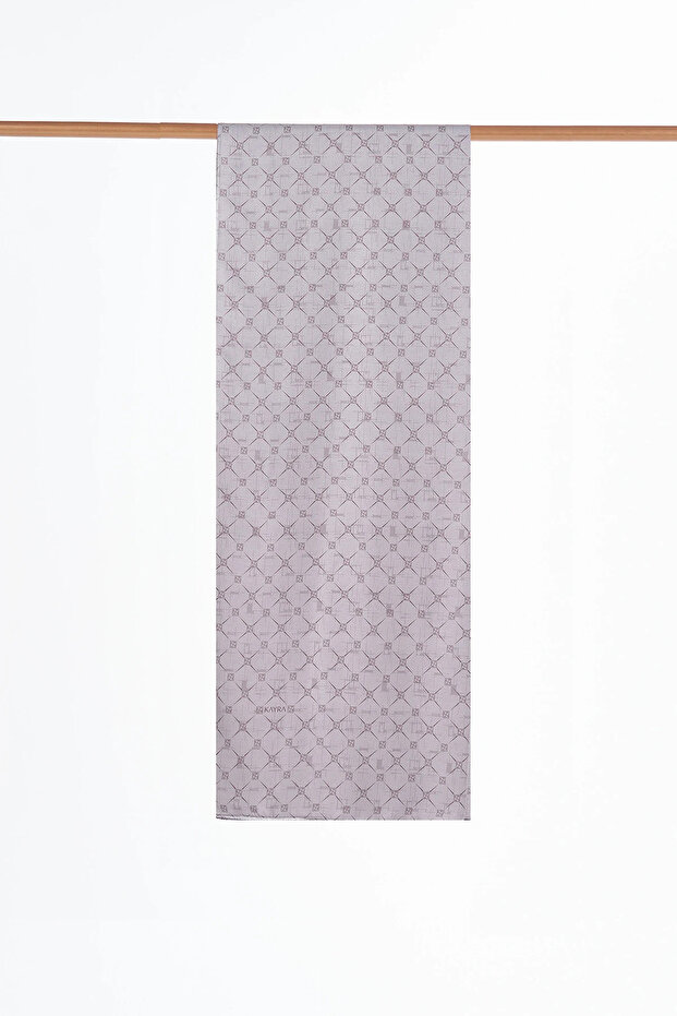 Monogram Pattern Shawl Light Gray