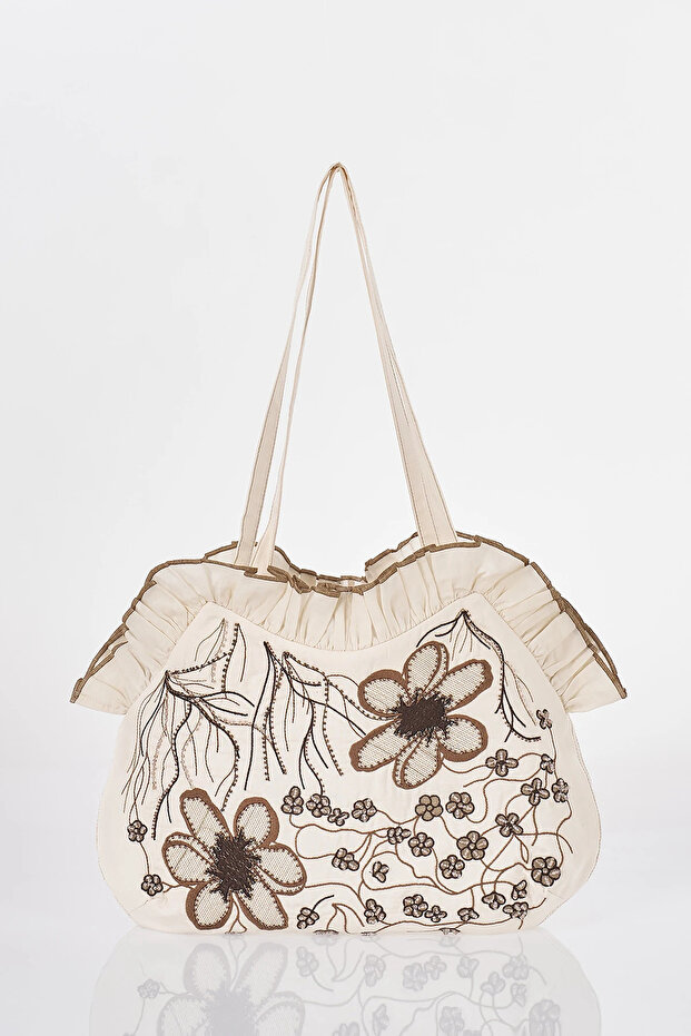 Embroidered Cloth Bag Stone
