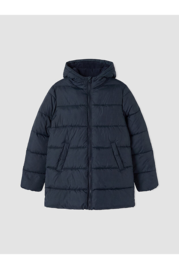 Hooded puffer jacket for boys