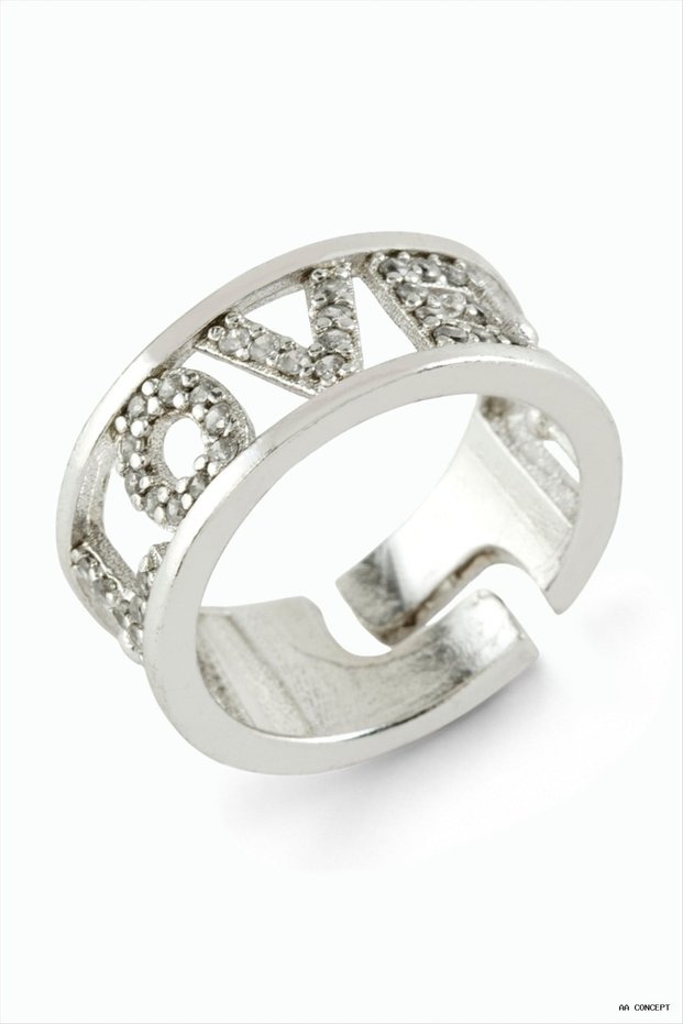 Concepta Love Written Stone Ring (234250) Silver Color