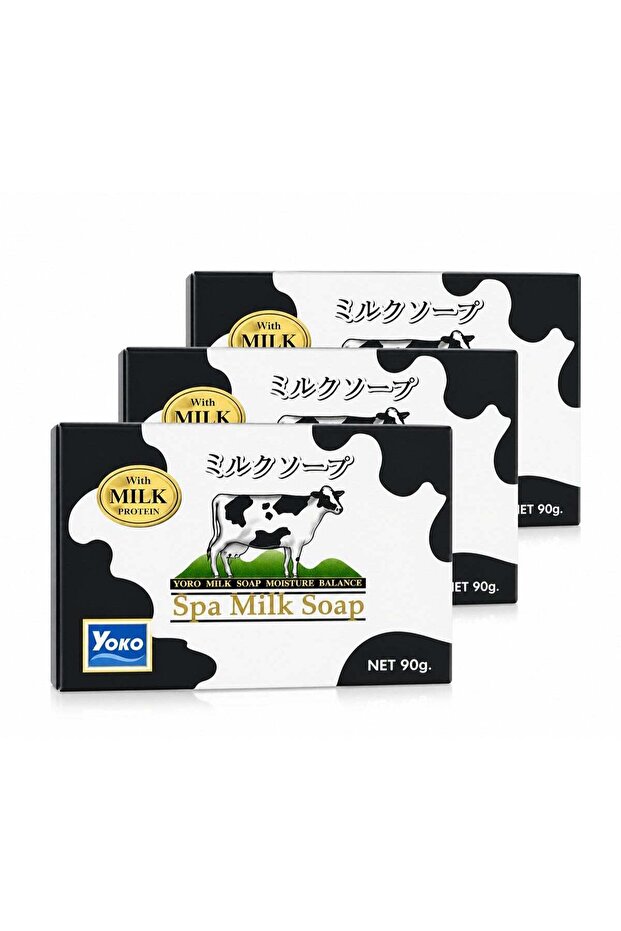 Spa Milk Soap with Milk Protein, 3 x 90g Bars