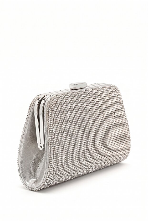 292 Silver Stone Women's Evening Dress Bag