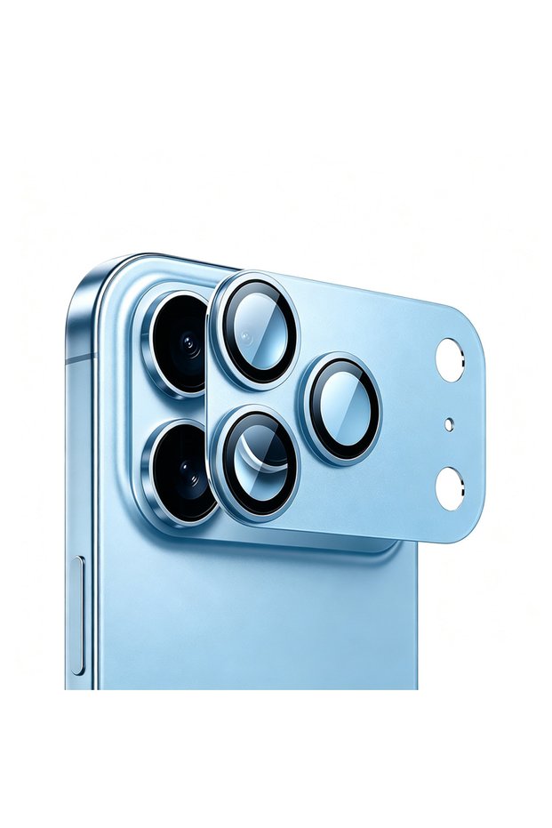 iPhone 18 ProMax Sky blue NNBILI 1Pcs Metal Glass Camera Lens Protector for iPhone 18 Pro 18 Pro Max