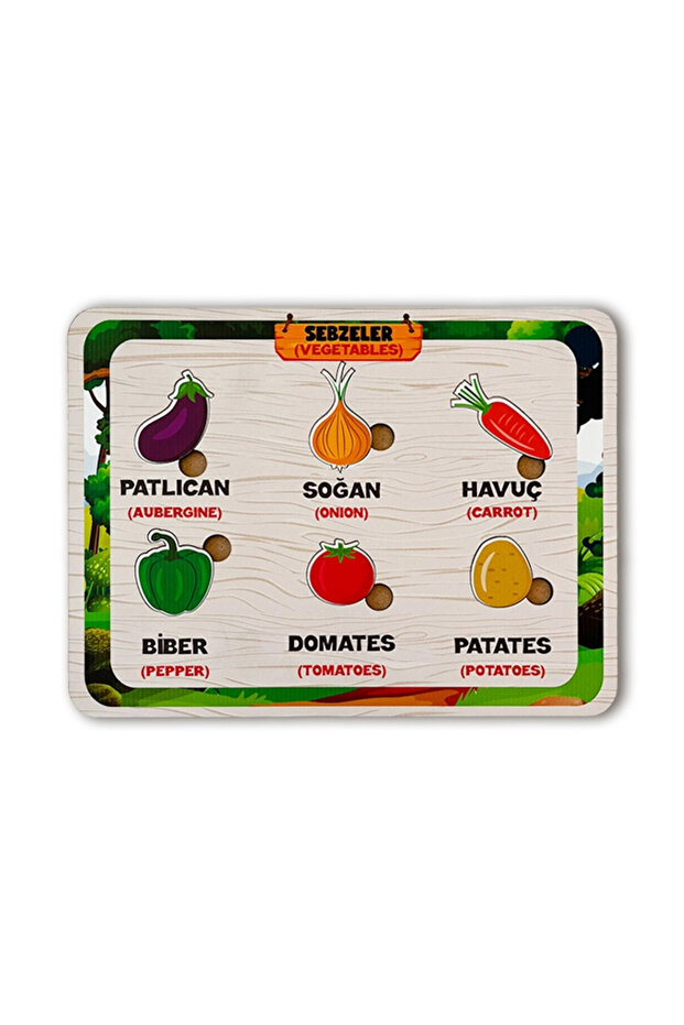 Wooden Vegetables Educational Board