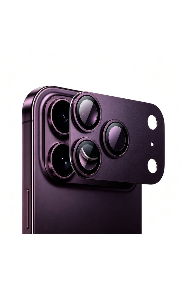 iPhone 17 Pro Dark purple NNBILI 1Pcs Metal Glass Camera Lens Protector for iPhone 18 Pro 18 Pro Max