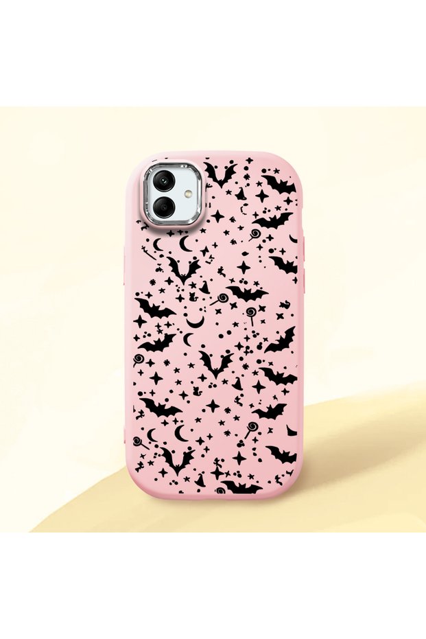 Samsung Galaxy M13 5G/A04 Compatible Soft Silicone Case with Bat Moon Star Print, Shock and Impact Protection