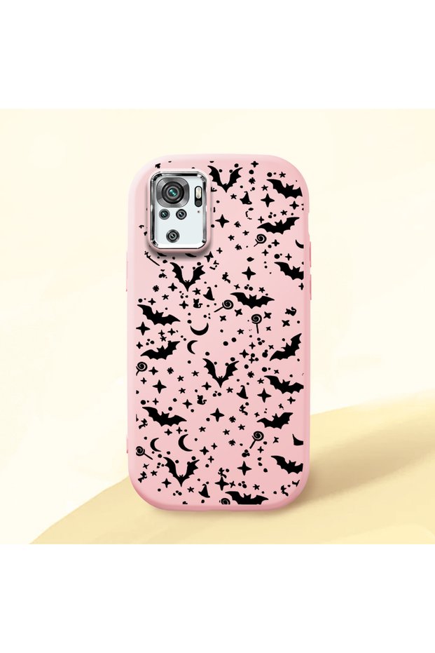 Redmi Note 10 4G/Note 10S Compatible Soft Silicone Case with Bat Moon Star Print, Shock and Impact Protection