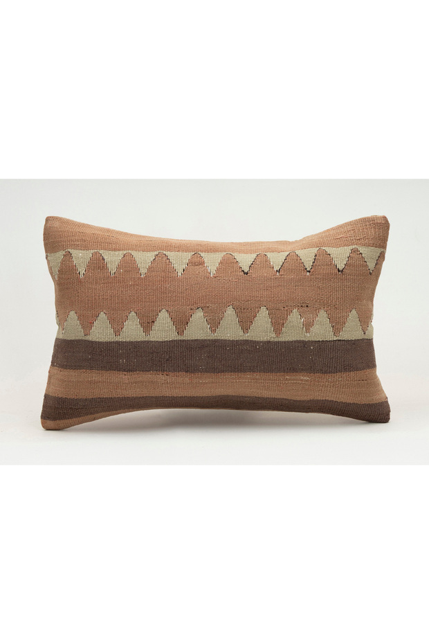 Handmade Vintage Throw Pillow Cover Made from Old Kilim, Wool, 30X50 cm