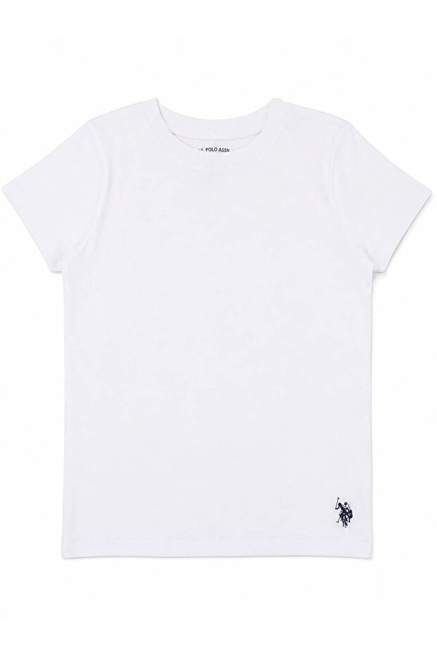 Boy's Crew Neck Basic T-Shirt 3-14 Years White