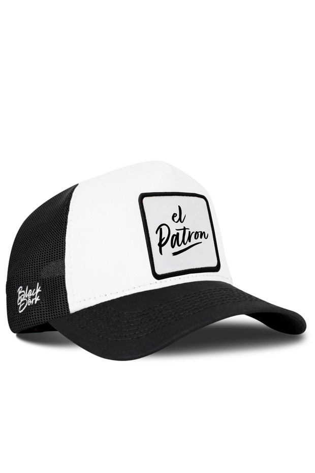 El Patron Logo Black-White Trucker Hat