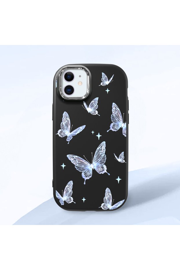 iPhone 11 Compatible Elegant Butterfly Print Soft Silicone Case, Shock Absorption and Impact Protection