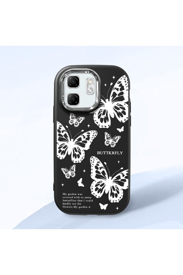 Infinix Smart 9 Compatible Minimal Butterfly Pattern Soft Silicone Case, Shockproof