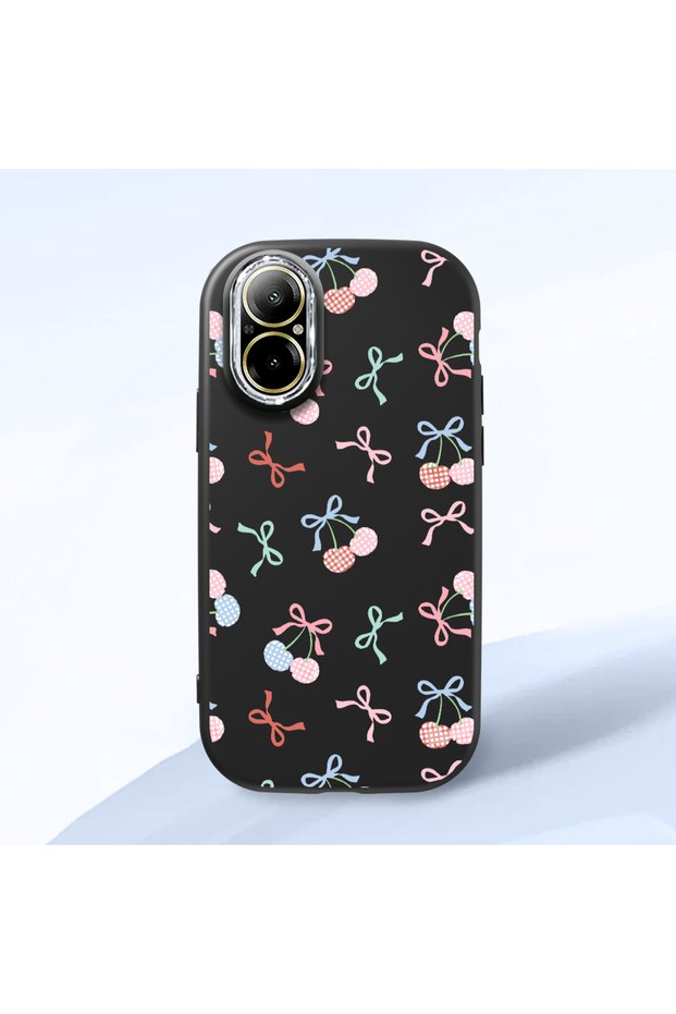 Realme C67 4g Compatible Colorful Ribbon Printed Soft Silicone Case, Shock Absorption and Impact Protection