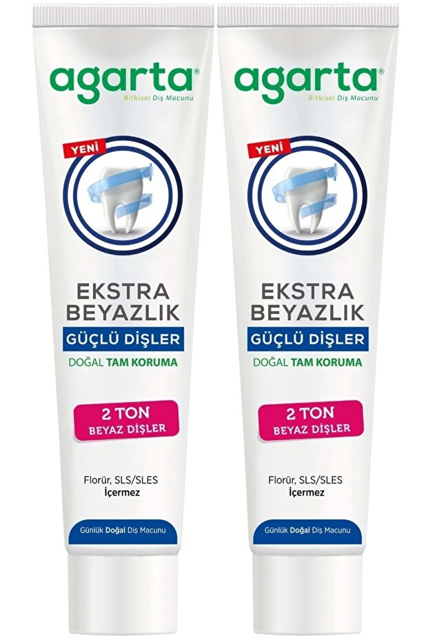 Natural Full Protection Toothpaste 75 ml Extra Whiteness Strong Teeth (Anti-Stain) (Set of 2)