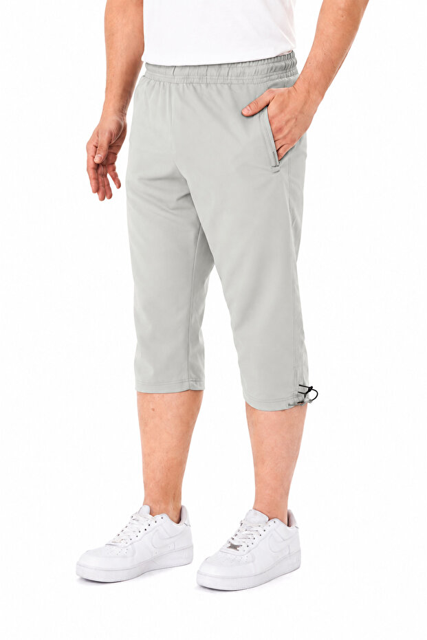 Men's Embroidery Detailed Pocketed Micro Deniz Capri Stone 2666-t