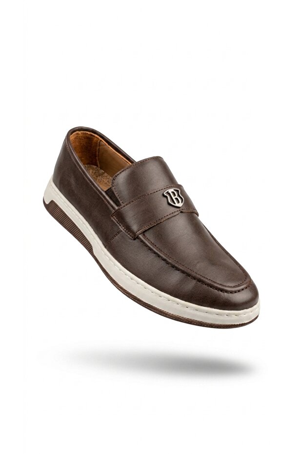 Alvino 7141 Brown Genuine Leather Lightweight Comfortable Casual Men's Shoes