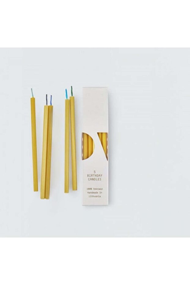 Blue tone Beeswax Birthday Candles Set