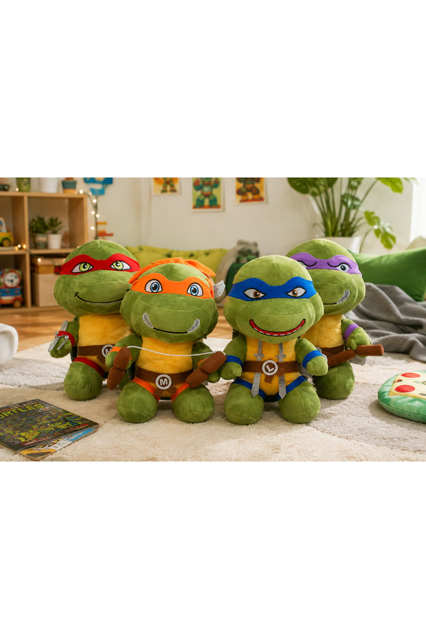 33 cm Ninja Turtles Plush Toy Set of 4 - 4 Different Characters Soft Children's Toy