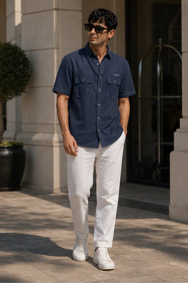 Men's Slim Fit Short-Sleeve Shirt - Mixed