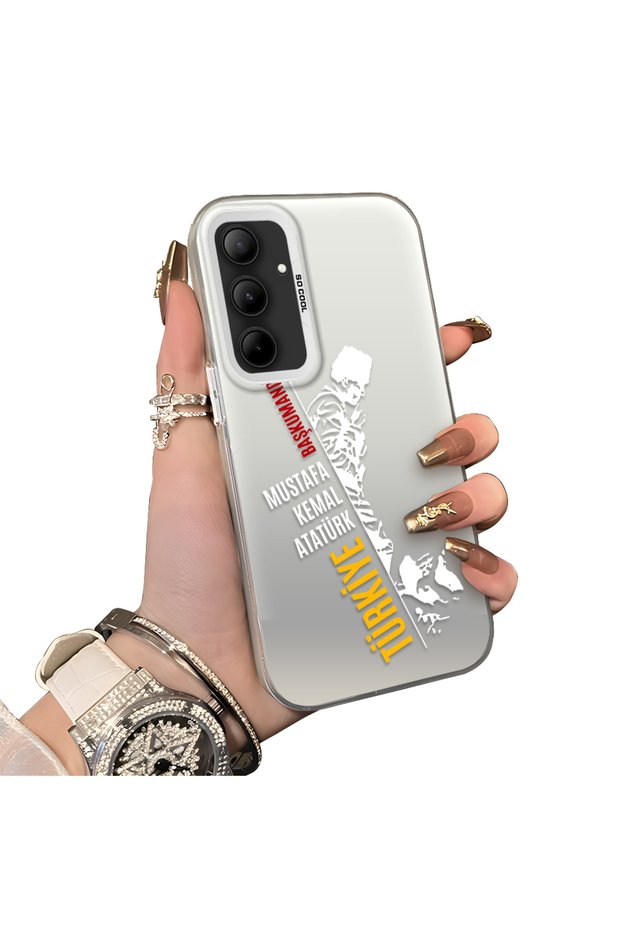 Samsung Galaxy A35 Compatible Hard Acrylic Back Silicone Edge Lens Protection Stylish Print Case