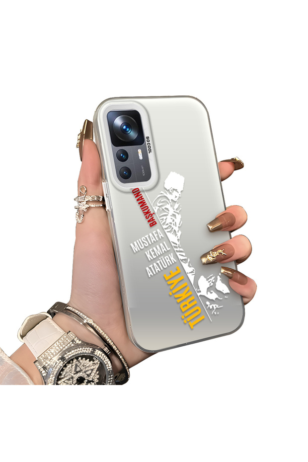 Xiaomi Mi 12T/12T Pro Compatible Hard Acrylic Back Silicone Edge Lens Protection Stylish Print Case